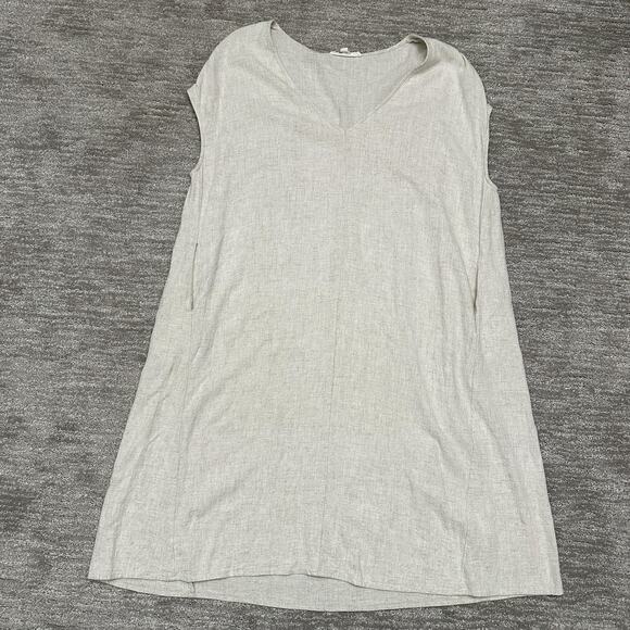 Grade & Gather Dress Womens Small Medium Linen Blend Sleeveless Pockets Flowy - Picture 1 of 11